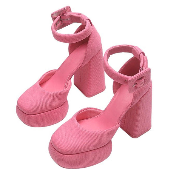 Barbiecore Plateauschuhe