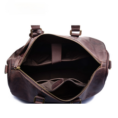 Retro Leather Portable Travel Duffle Bag