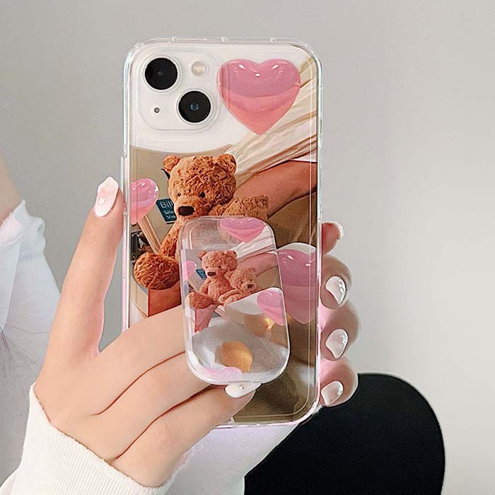 Funda para iPhone con soporte de oso