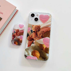 Funda para iPhone con soporte de oso