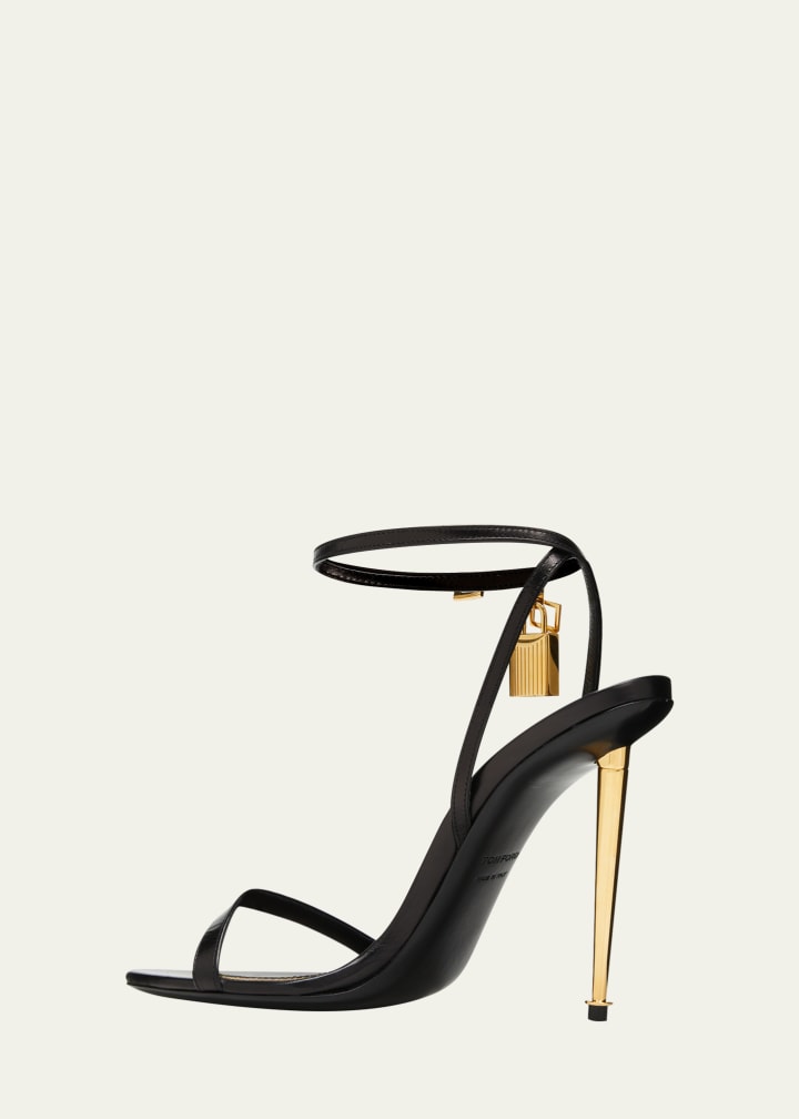 Narrow Strap Metal Ankle Sandals