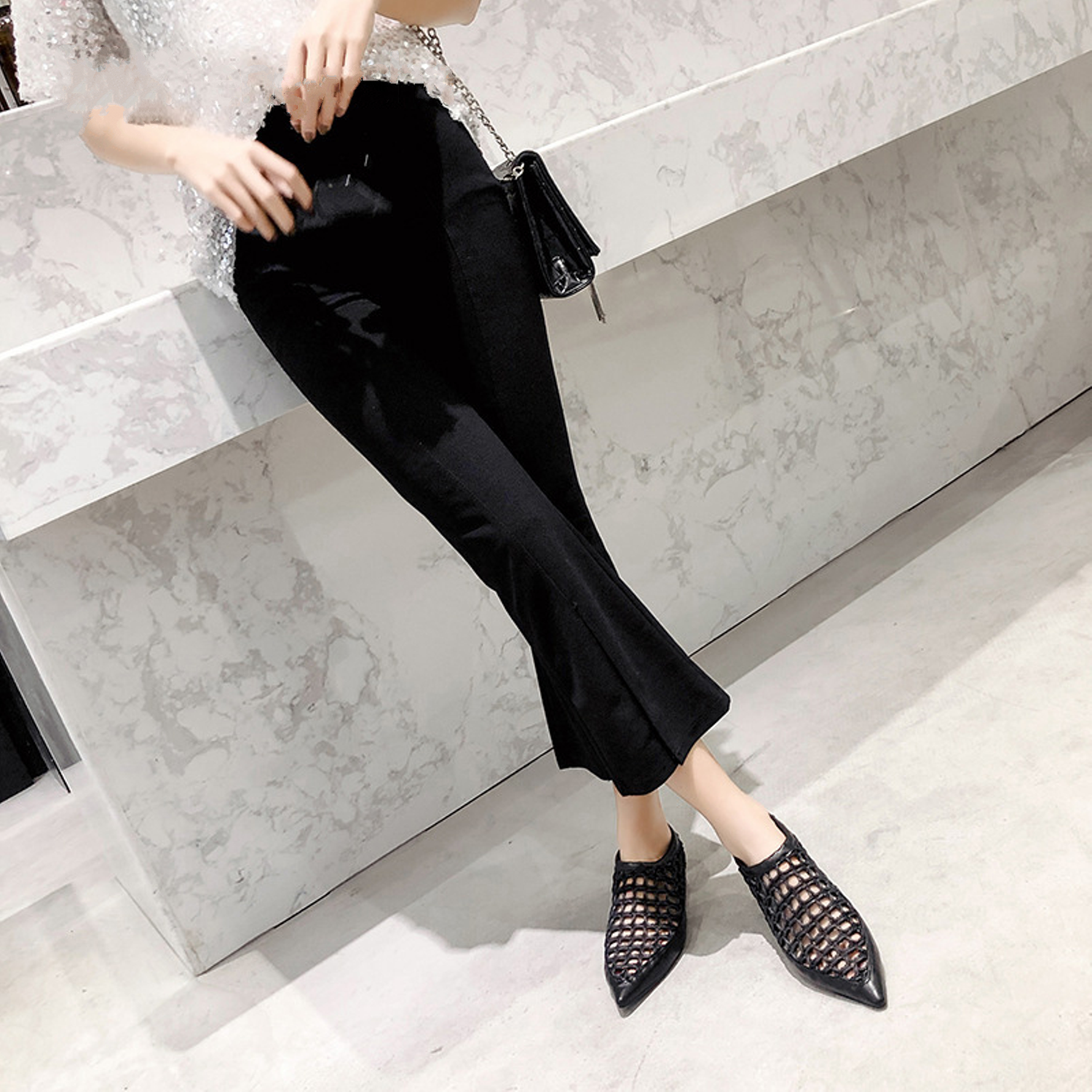 Breathable Rope Pointed Toe Loafers