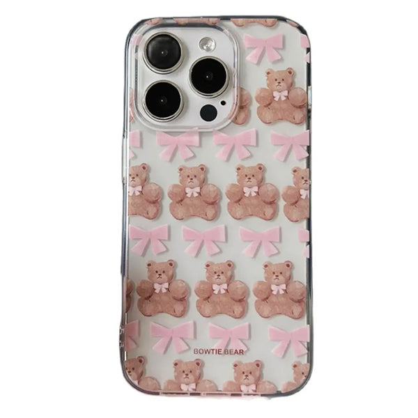 Funda para iPhone con diseño de oso de lazo