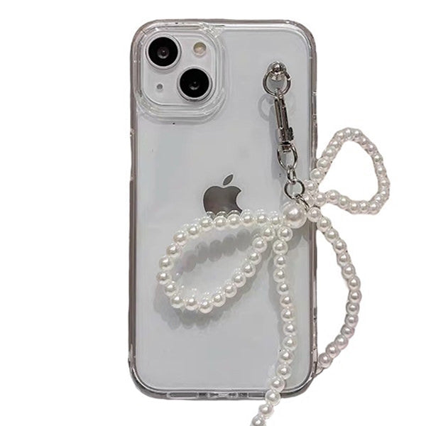 Funda para iPhone con lazo y perla