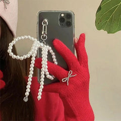 Funda para iPhone con lazo y perla