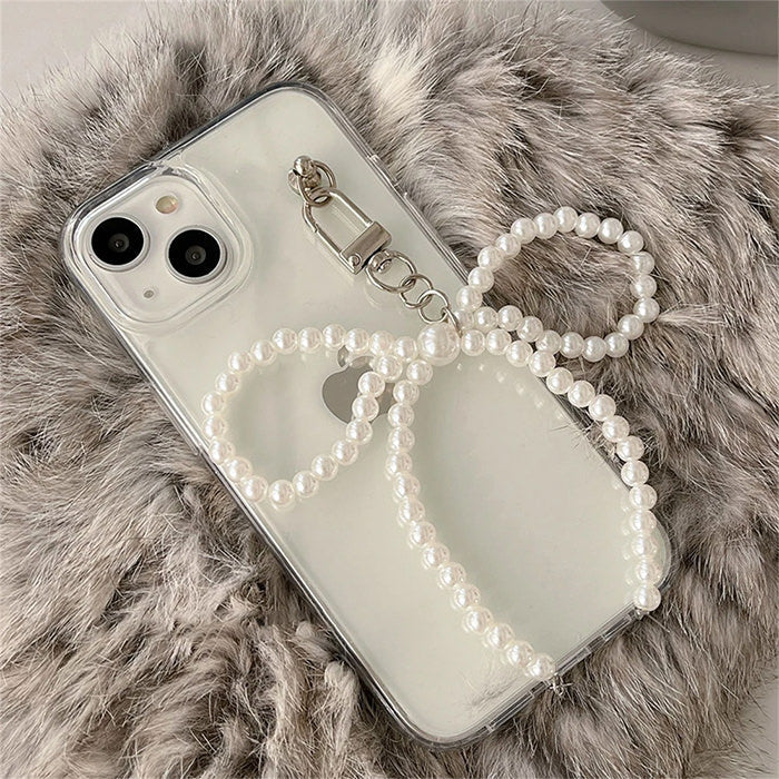 Funda para iPhone con lazo y perla