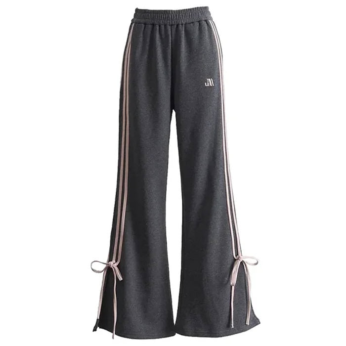 Bow Side Stripe Sweatpants