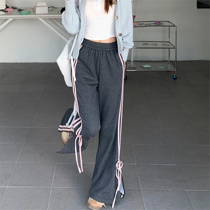 Bow Side Stripe Sweatpants