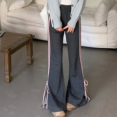 Bow Side Stripe Sweatpants