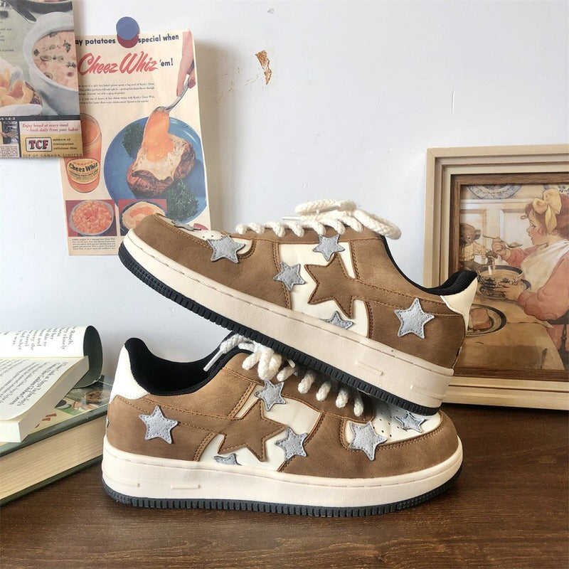 Sneakers „Shooting Star“ in Braun und Grau