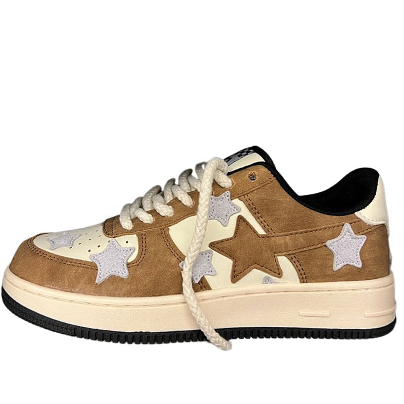 Sneakers „Shooting Star“ in Braun und Grau