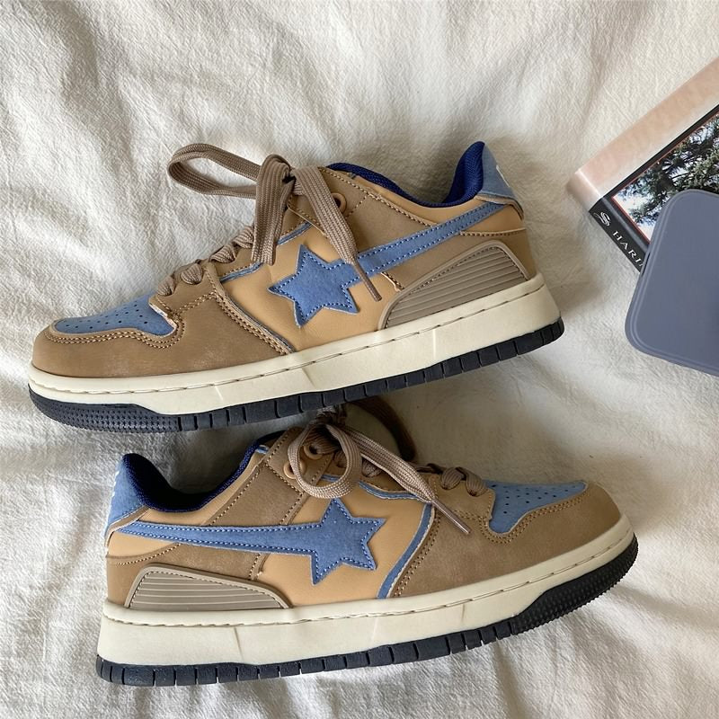 Sneakers „Shooting Star“ in Braun und Blau