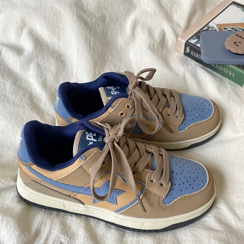 Brown & Blue Shooting Star Sneakers