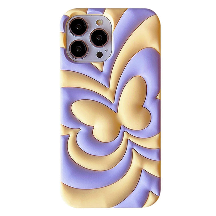 Funda para iPhone con diseño de mariposa en 3D