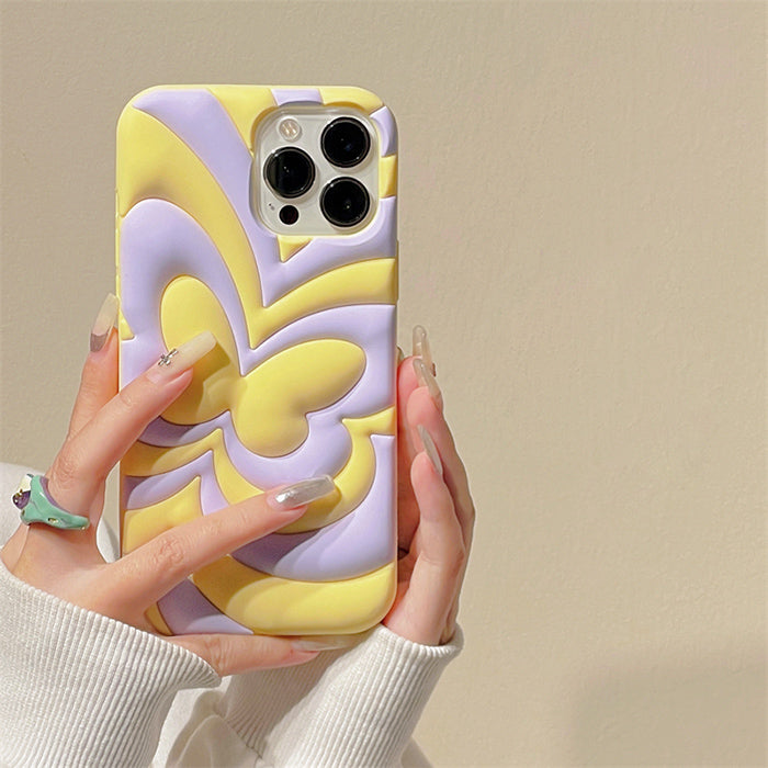 Funda para iPhone con diseño de mariposa en 3D