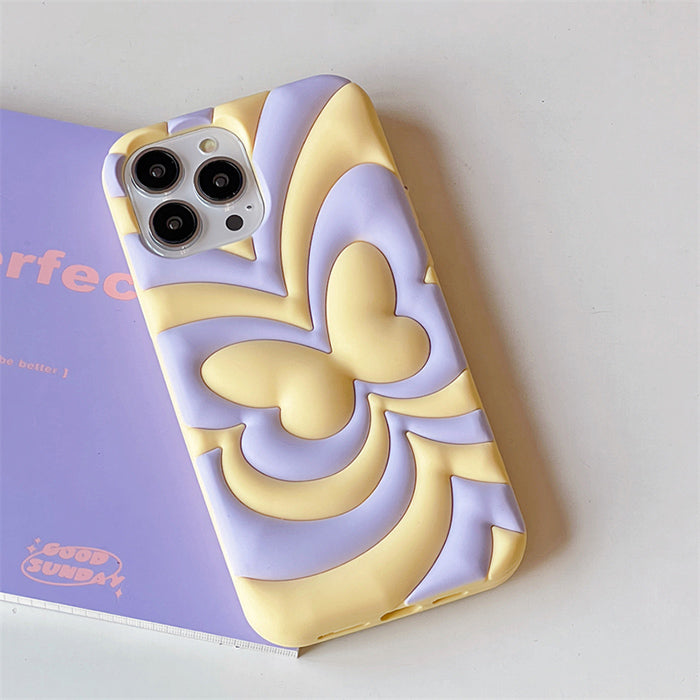 Funda para iPhone con diseño de mariposa en 3D