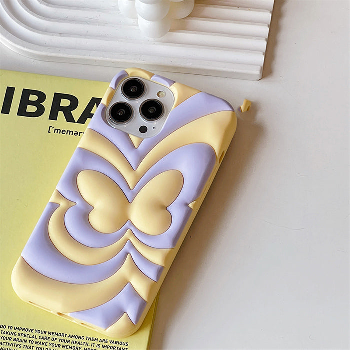 Funda para iPhone con diseño de mariposa en 3D