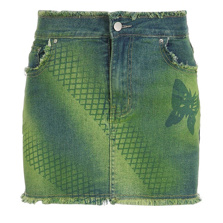 Schmetterling Ästhetischer Jeansrock