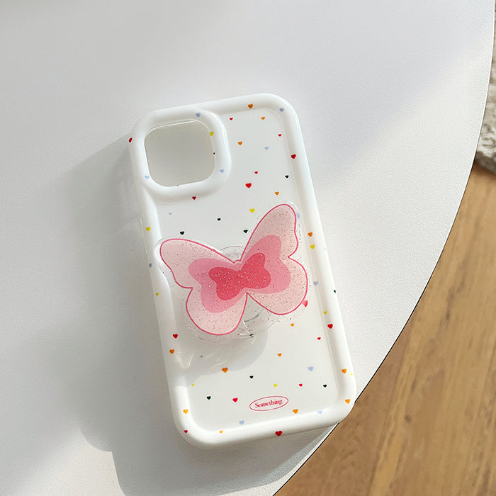 Funda para iPhone con diseño de mariposa PopSocket