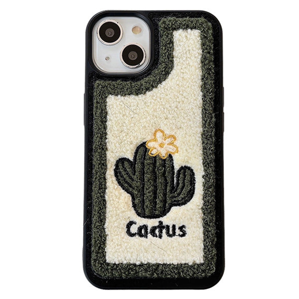 iPhone-Hülle mit Kaktus-Stickerei