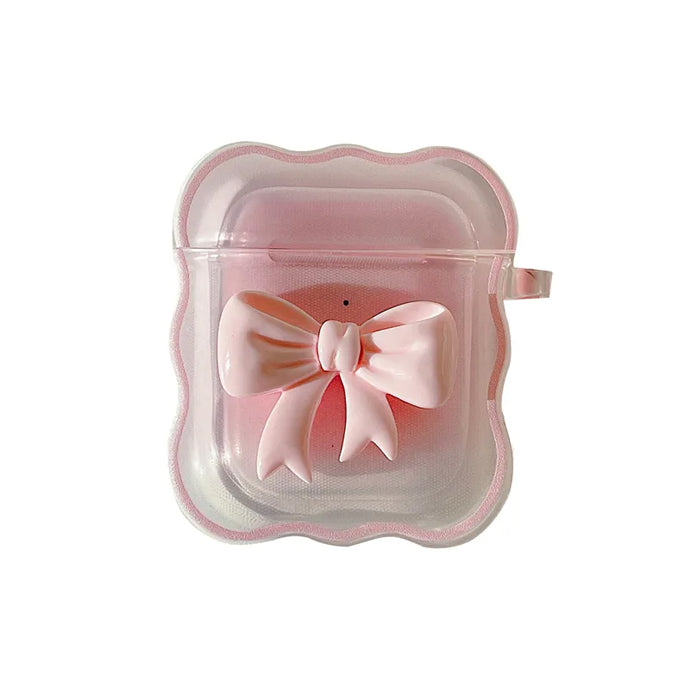 Estuche para AirPods con lazo de color caramelo