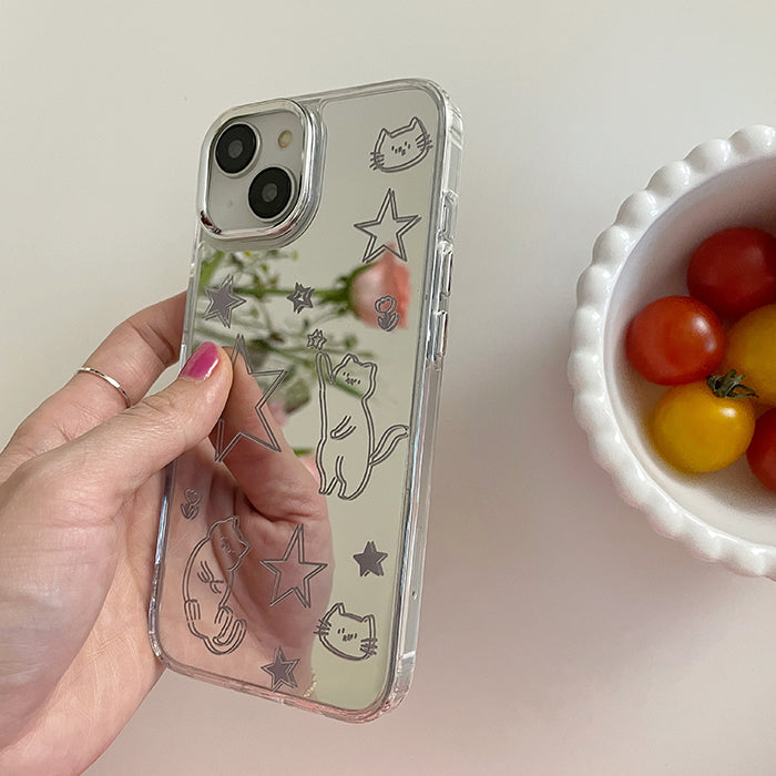 Funda para iPhone con Gato y Estrella