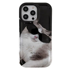 Funda para iPhone con gafas de sol de gato