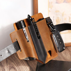 Vintage Outdoor Tactical Tool Leather Waist Bag