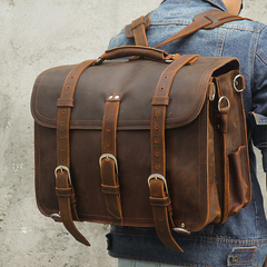 Luxury Cowhide Leather Traveling Bag