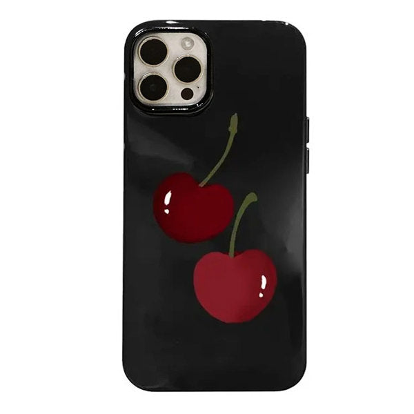 Funda para iPhone color negro cereza