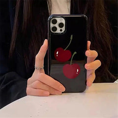 Cherry Black iPhone Case