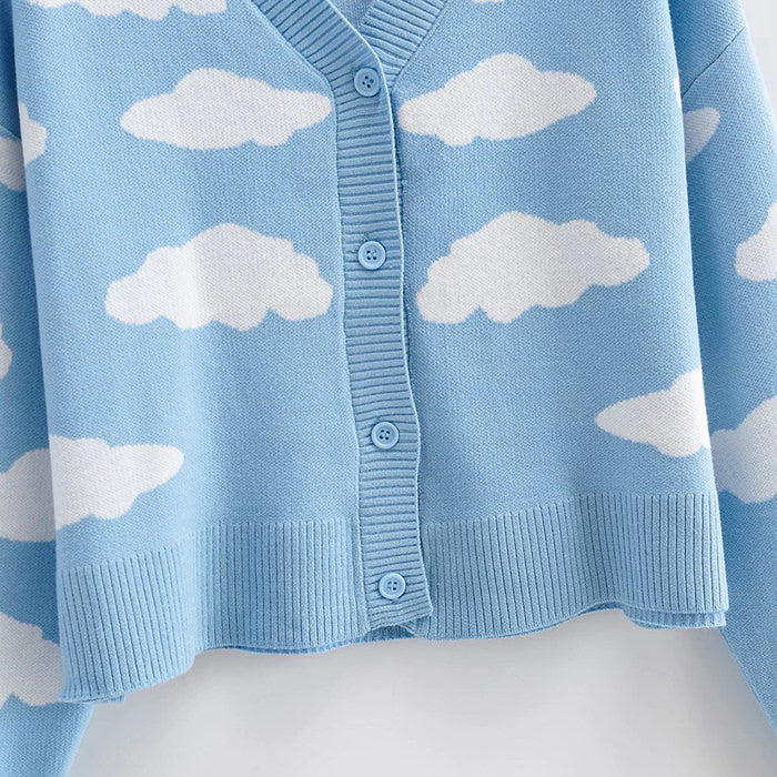 Clouds Knit Cropped Cardigan