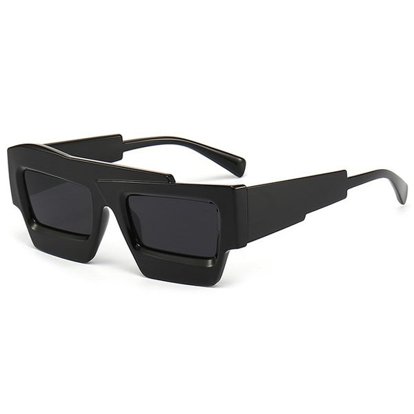 Quadratische Sonnenbrille im Farbblockdesign