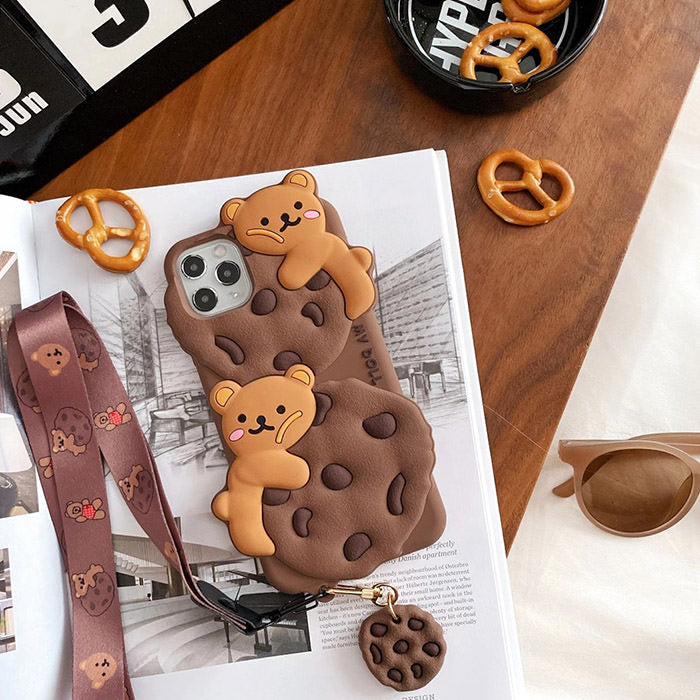 Funda para iPhone con diseño de oso de galletas