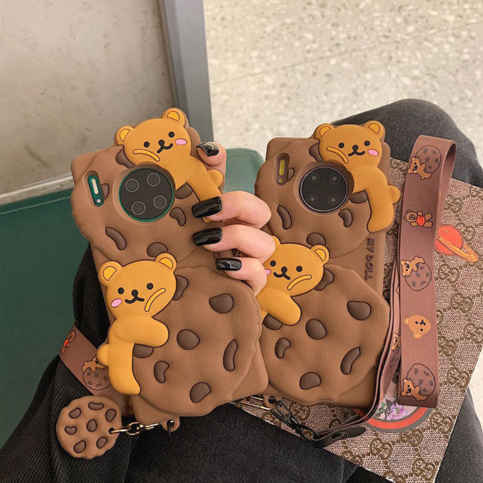 Funda para iPhone con diseño de oso de galletas