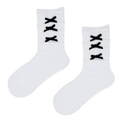 Calcetines con lazos estéticos Coquette