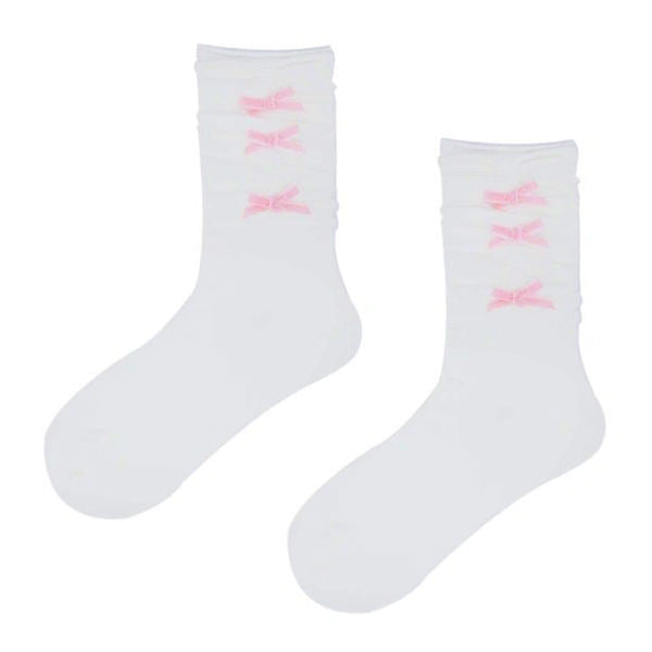 Calcetines con lazos estéticos Coquette
