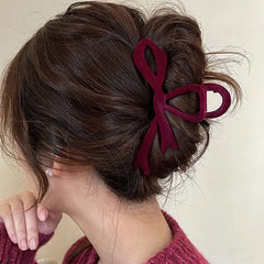 Coquette Velvet Bow Hair Claw