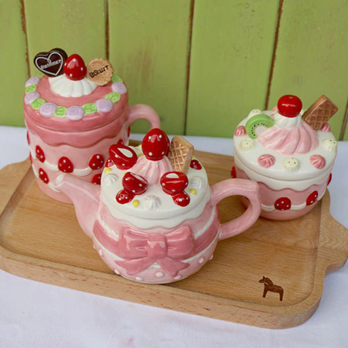 Cottagecore Strawberry Cookies Ceramic Mug