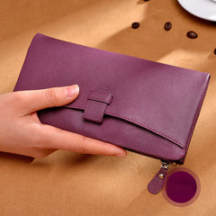 Large Storage Leather Double Long Wallets