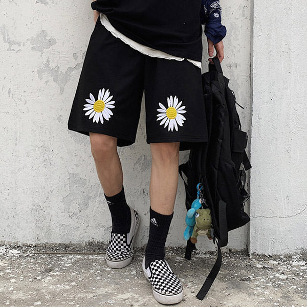 Daisy Embroidery Shorts