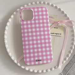 Danish Pastel Checkered IPhone Case