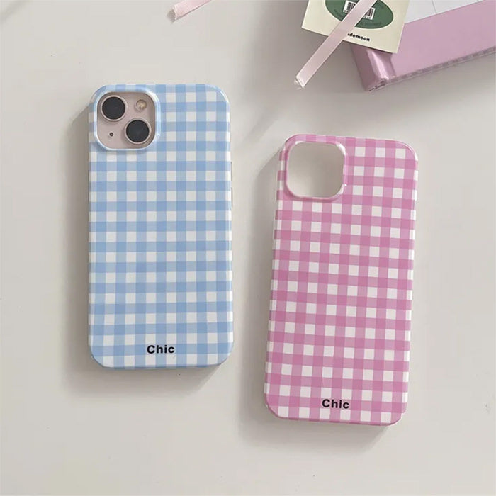 Danish Pastel Checkered IPhone Case