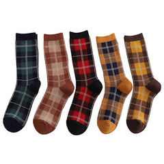 Dark Academia Plaid Socks