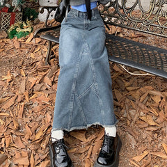 Teen Craft Denim Long Skirt