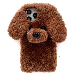 Funda para iPhone con diseño de perro esponjoso