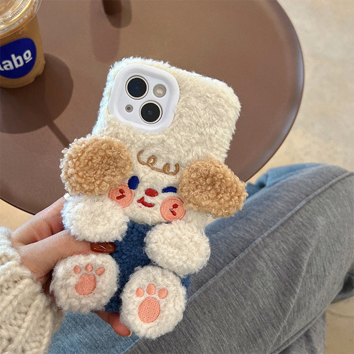 Funda para iPhone con diseño de perro peludo