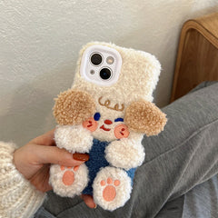 Funda para iPhone con diseño de perro peludo