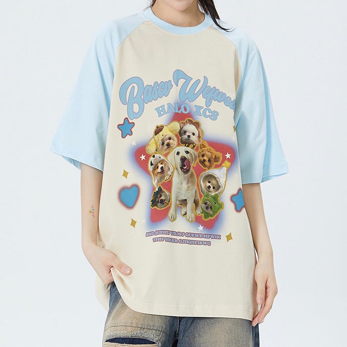 Puppy Oversized Graphic Tee