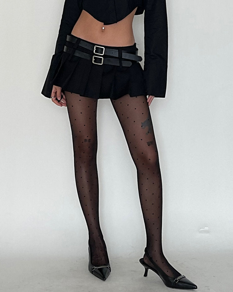 Y2K Double-Belt Extreme Micro Skirt